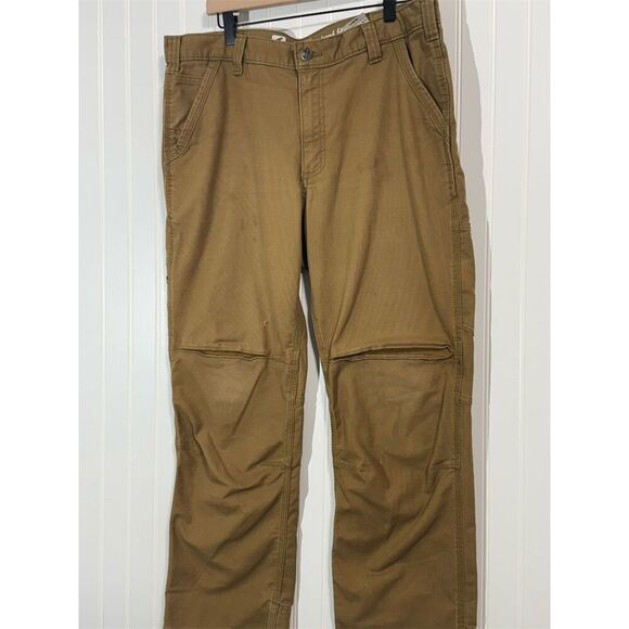 Carhartt Work Pants 36x30 Brown Relaxed Fit Double Knee Utility Canvas 101709 - Picture 2 of 6